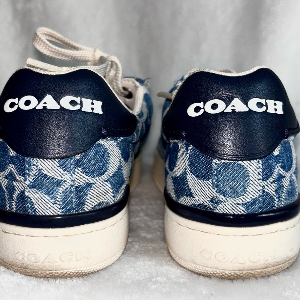 Coach Navy and Cream Sneakers
